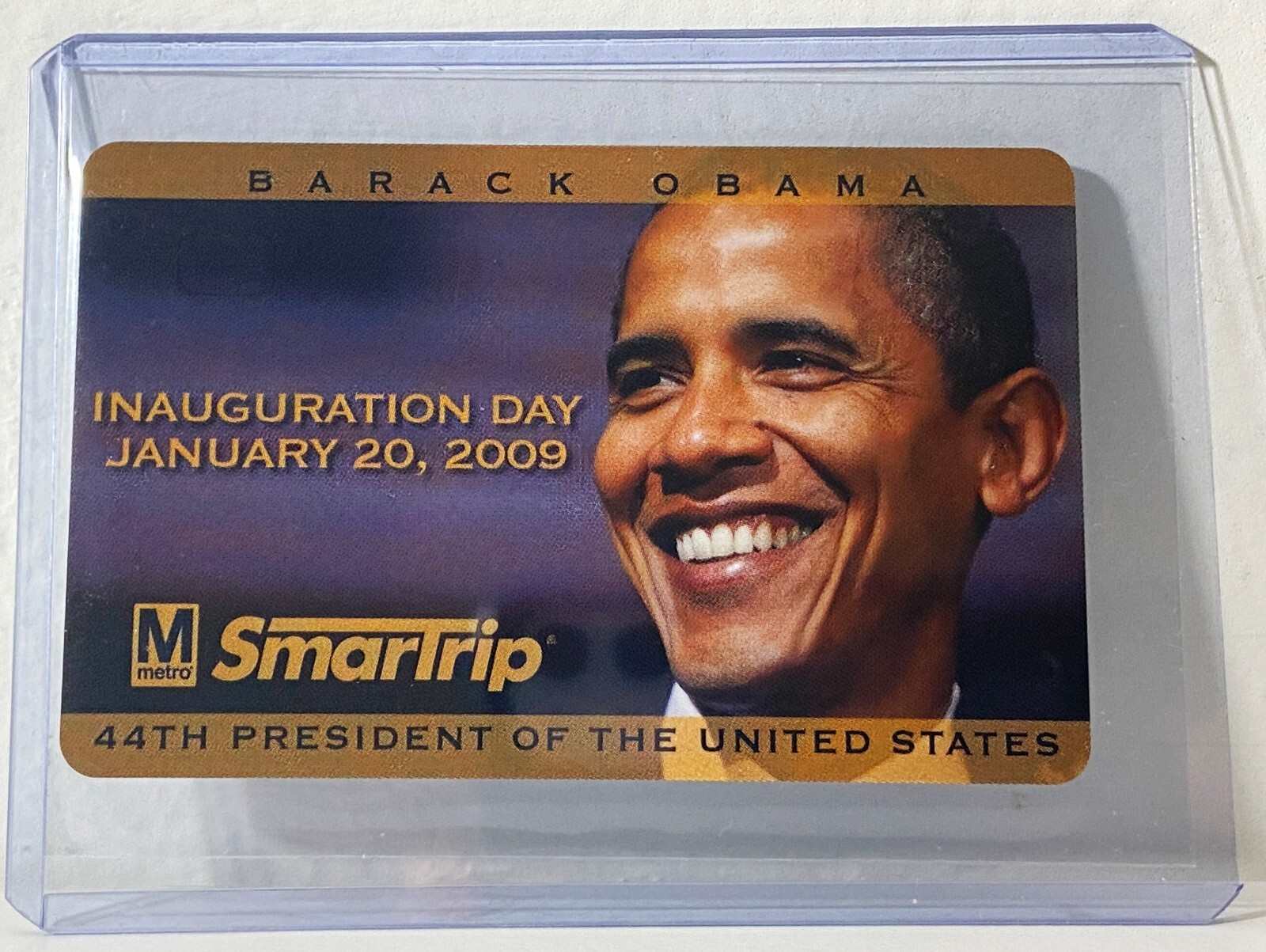 Barack Obama Inauguration Day January 20, 2009 WMATA SmarTrip Card VERY RARE Barack Obama Inauguration Day January 20, 2009 WMATA SmarTrip Card VERY RARE