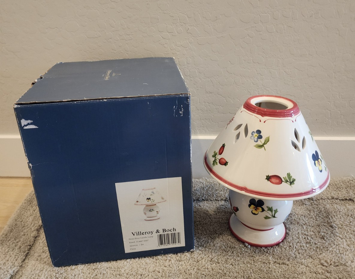VILLEROY & BOCH French Garden FLEURENCE LAMP Candle Holder Tea Light VILLEROY & BOCH French Garden FLEURENCE LAMP Candle Holder Tea Light