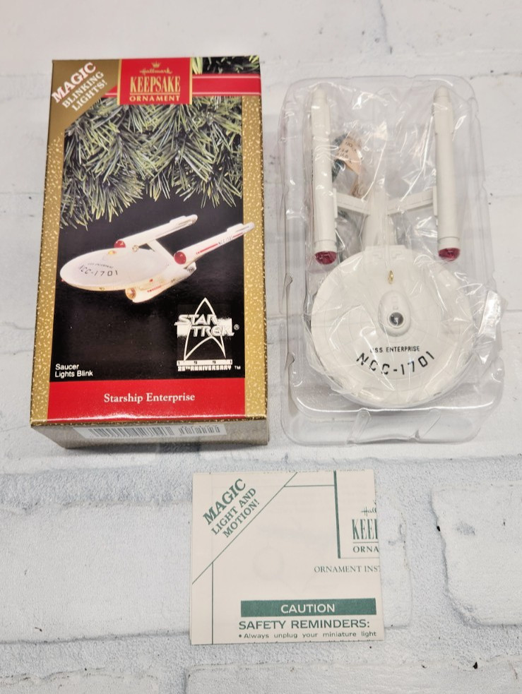 Hallmark Keepsake 1991 Star Trek Starship Enterprise Ornament 25th Anniversary Hallmark Keepsake 1991 Star Trek Starship Enterprise Ornament 25th Anniversary