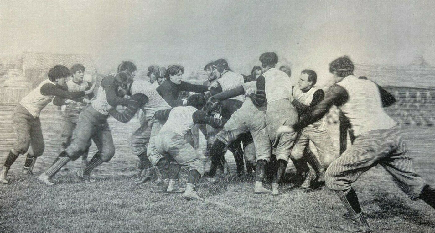 1895 Vintage Illustration Practice Football Game at Princeton University 1895 Vintage Illustration Practice Football Game at Princeton University
