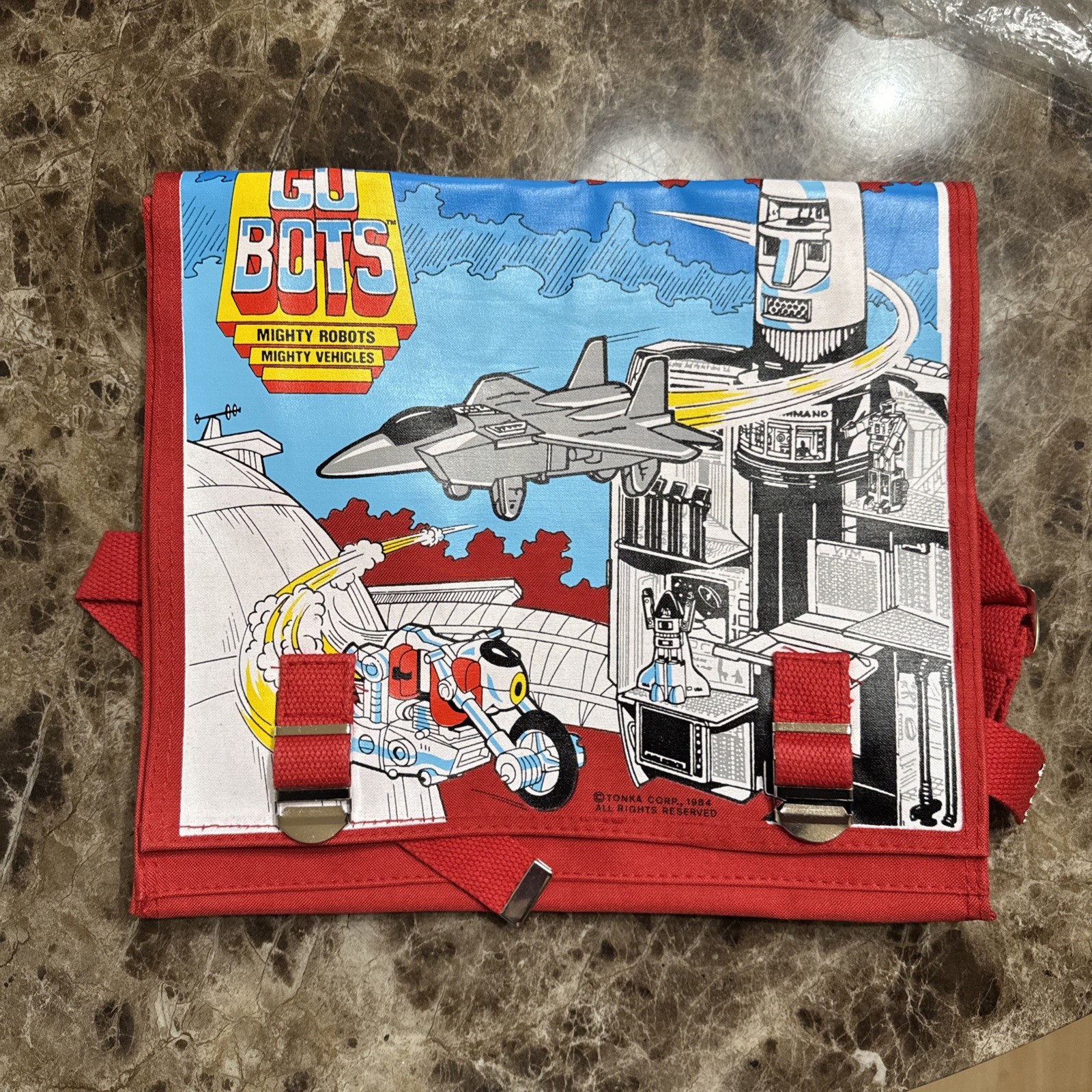 Vintage 1984 Go Bots School Book Bag Leader-1 Cy-Kill NEW W/TAG GORGEOUS RARE Vintage 1984 Go Bots School Book Bag Leader-1 Cy-Kill NEW W/TAG GORGEOUS RARE