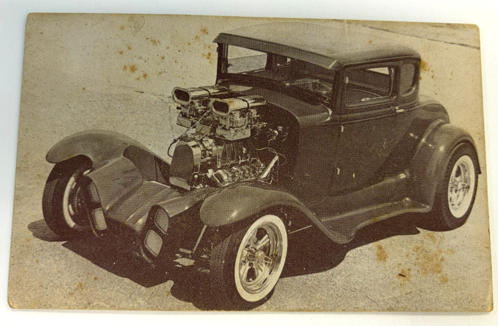 Vintage 1963 Hot Rod Postcard 1931 Ford Model A Larry Farris Corvette Robert Heg