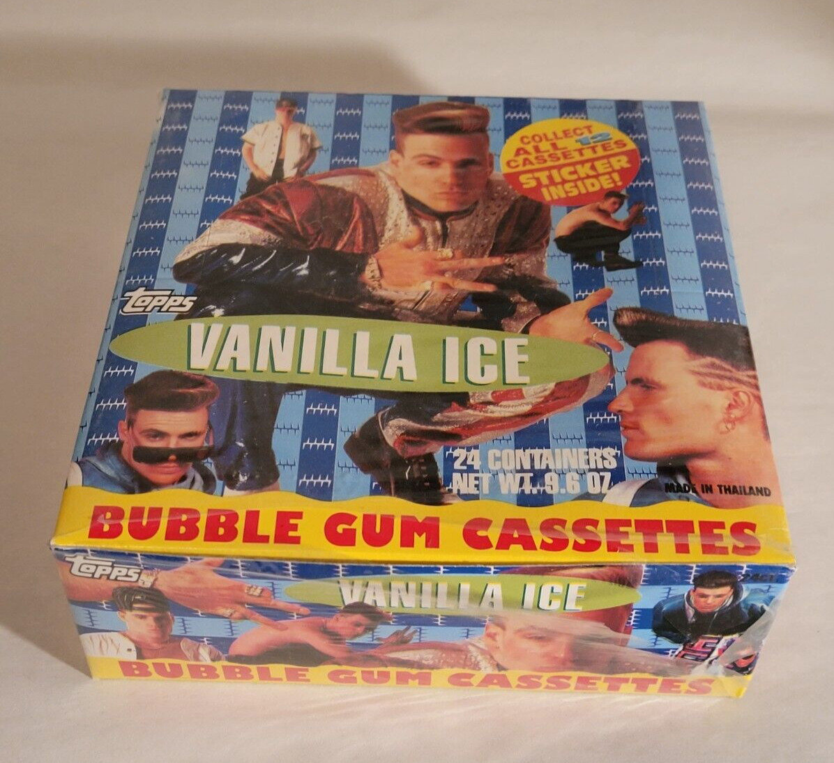Vintage 1990's Topps Vanilla Ice Bubble Gum Cassette Master Case of 24 Cassettes