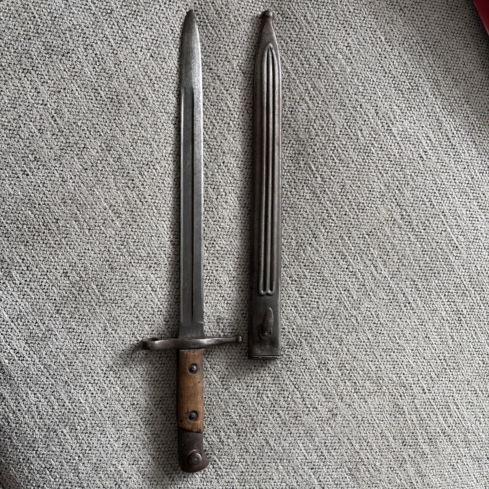 Italian M1891 Carcano Bayonet WW2 Pre War Original with Scabbard