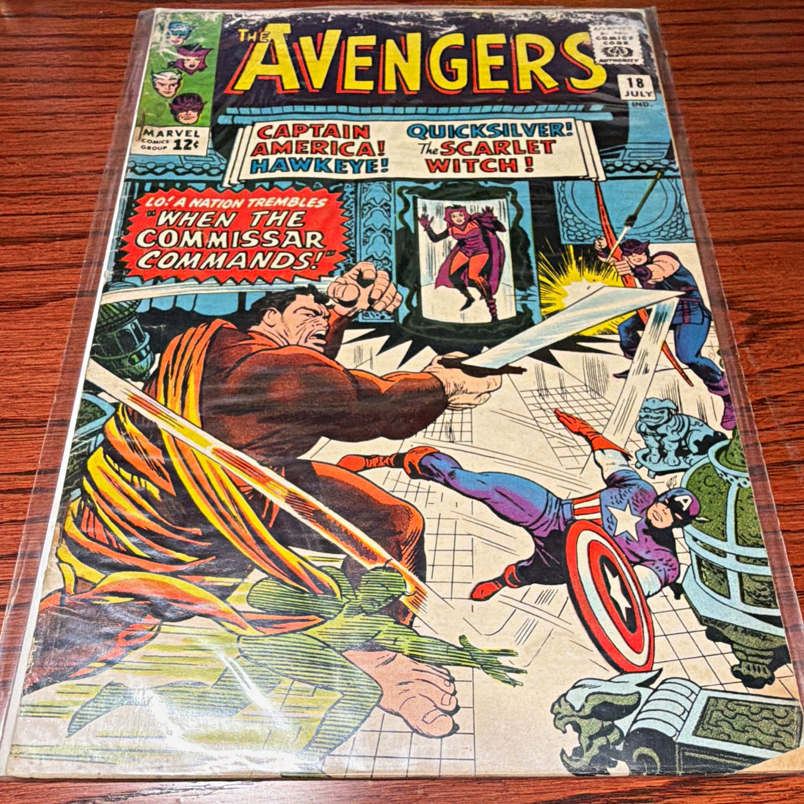 Marvel The Avengers #18 Single Issue Comic Book - Stan Lee, Jack Kirby Cover Marvel The Avengers #18 Single Issue Comic Book - Stan Lee, Jack Kirby Cover