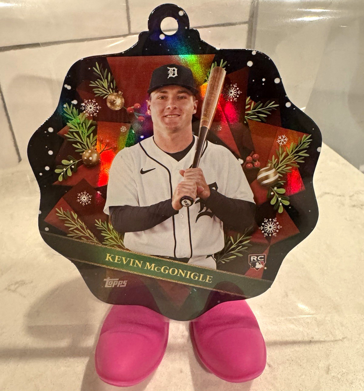 Topps 2026 Holiday Mega Baseball Die-Cut Ornament Card Kevin McGonigle RC