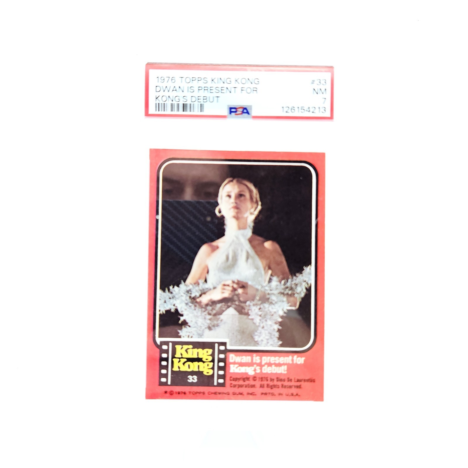 1976 Topps King Kong #33 PSA 7 Dwan is Present for Kong\'s Debut 1976 Topps King Kong #33 PSA 7 Dwan is Present for Kong\'s Debut