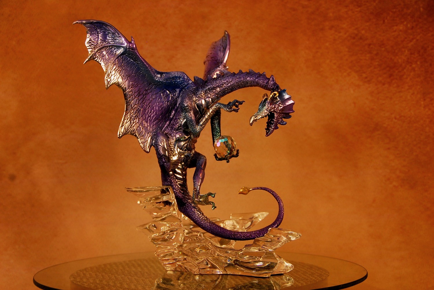 1990 ~Franklin Mint Purple DRAGON “GUARDIAN OF THE SKIES” By Michael Whelan~EXC 1990 ~Franklin Mint Purple DRAGON “GUARDIAN OF THE SKIES” By Michael Whelan~EXC