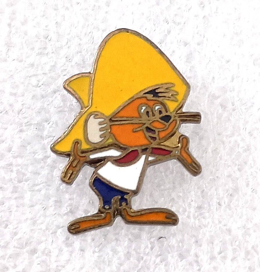 Vintage 1970s Speedy Gonzalez WB Enamel Lapel Hat Pin New NOS Looney Tunes