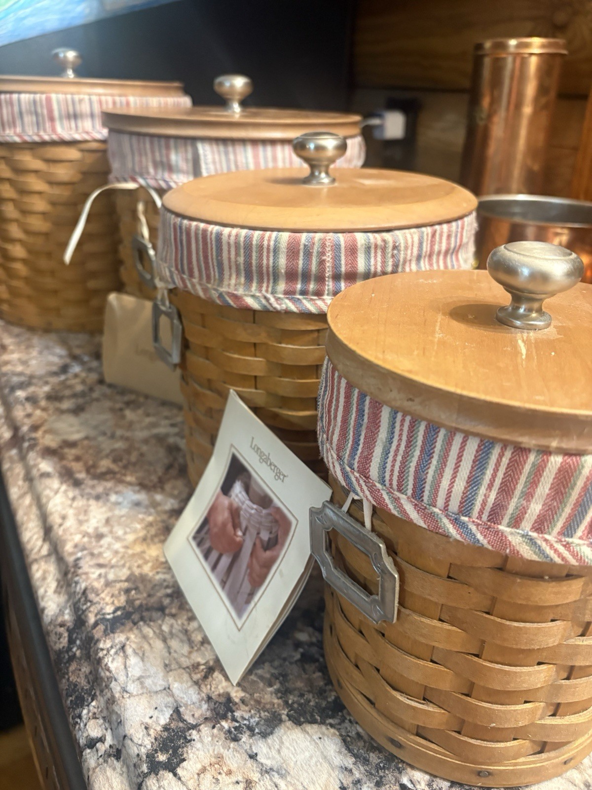 2006 Longaberger 4 Piece Canister Basket Set 2006 Longaberger 4 Piece Canister Basket Set
