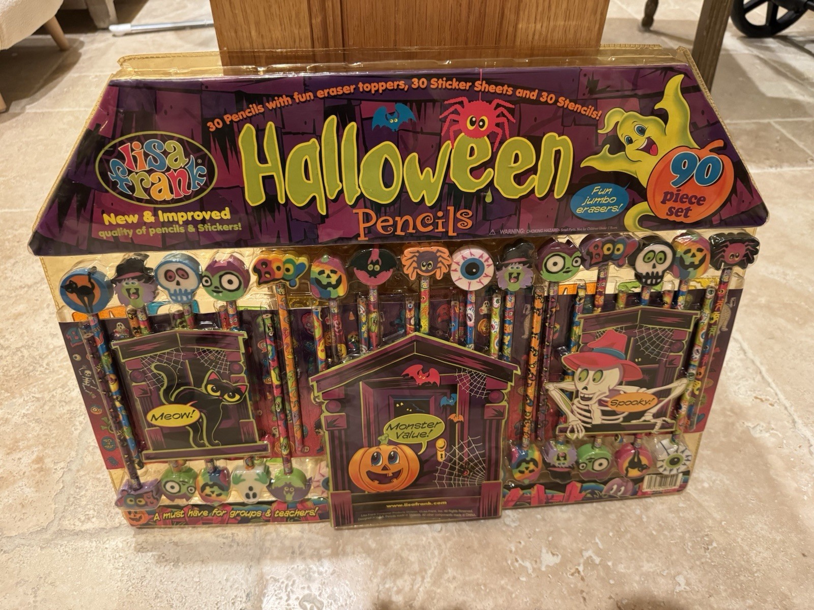 Rare Vintage Lisa Frank Halloween Pencil Set 90 Pcs New