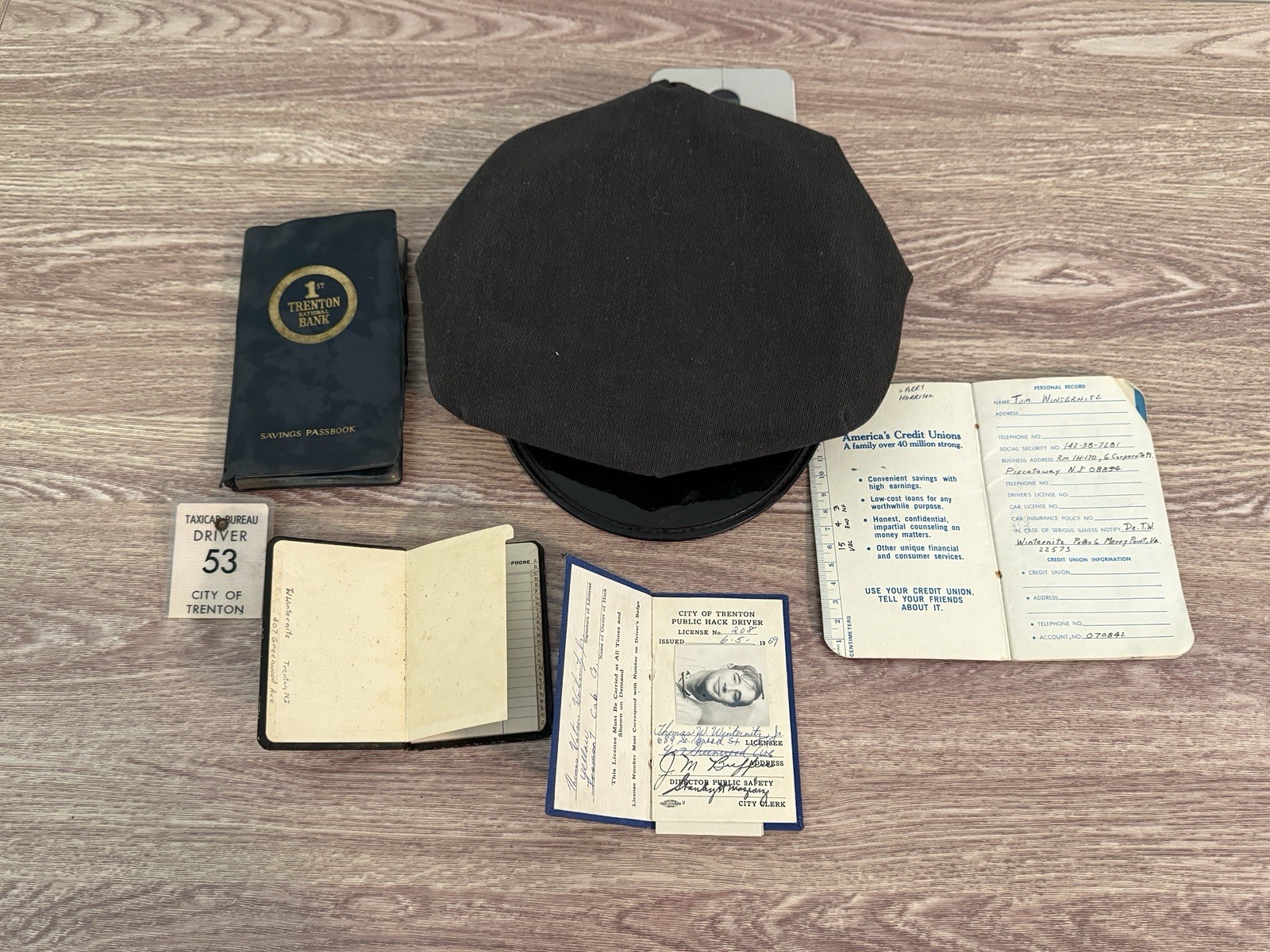 vintage taxi cab driver hat trenton nj - Public Hack License, Accessories 1960s vintage taxi cab driver hat trenton nj - Public Hack License, Accessories 1960s