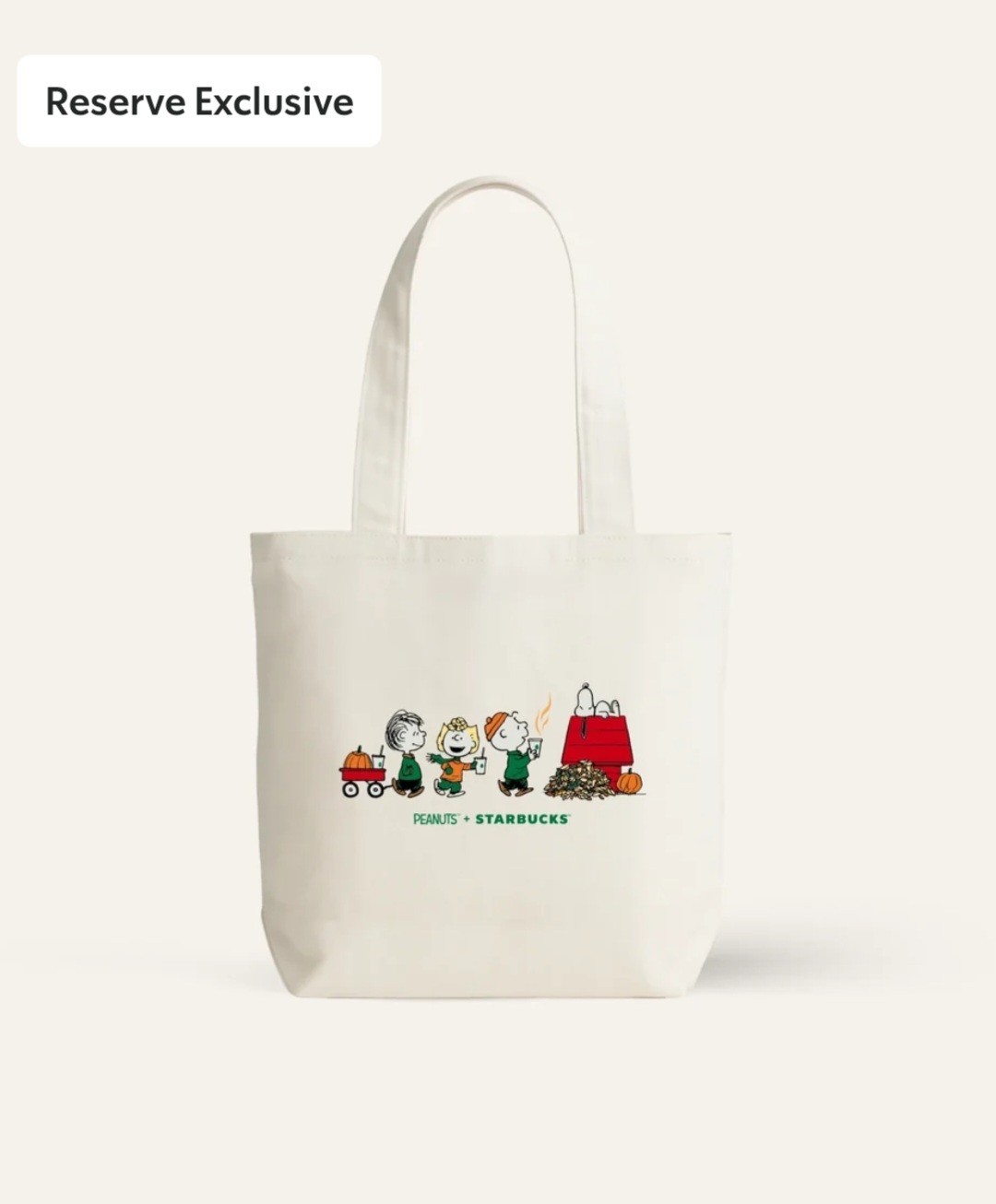 STARBUCKS + PEANUTS Limited Edition Reserve Members Only CHARACTERS TOTE BAG New STARBUCKS + PEANUTS Limited Edition Reserve Members Only CHARACTERS TOTE BAG New