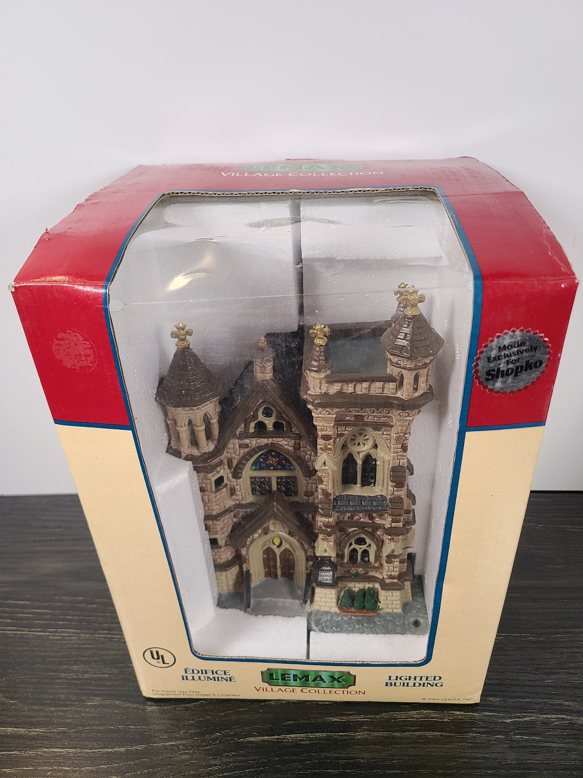 LEMAX St John's Church Caddington Village 2004 ShopKo Exclusive Rare w/ Box LEMAX St John's Church Caddington Village 2004 ShopKo Exclusive Rare w/ Box