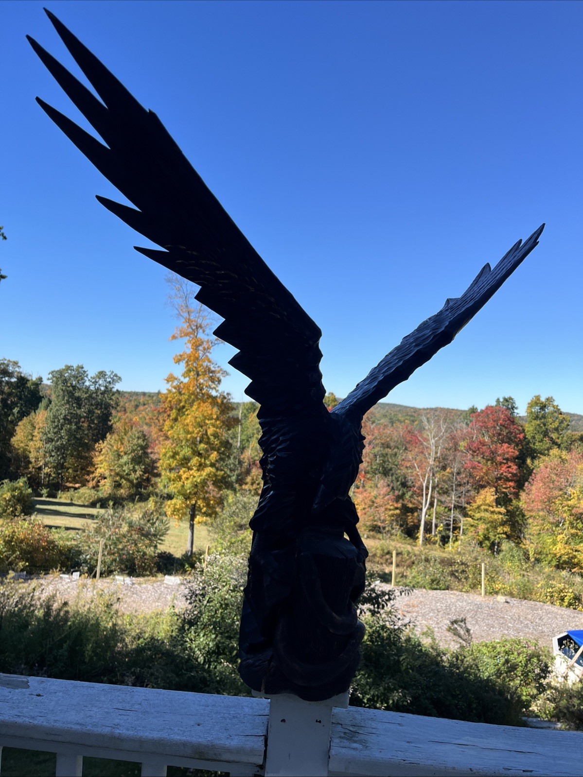Vintage Hand Carved Wooden Eagle And Snake Sculpture Statue Spread Wings Remove Vintage Hand Carved Wooden Eagle And Snake Sculpture Statue Spread Wings Remove