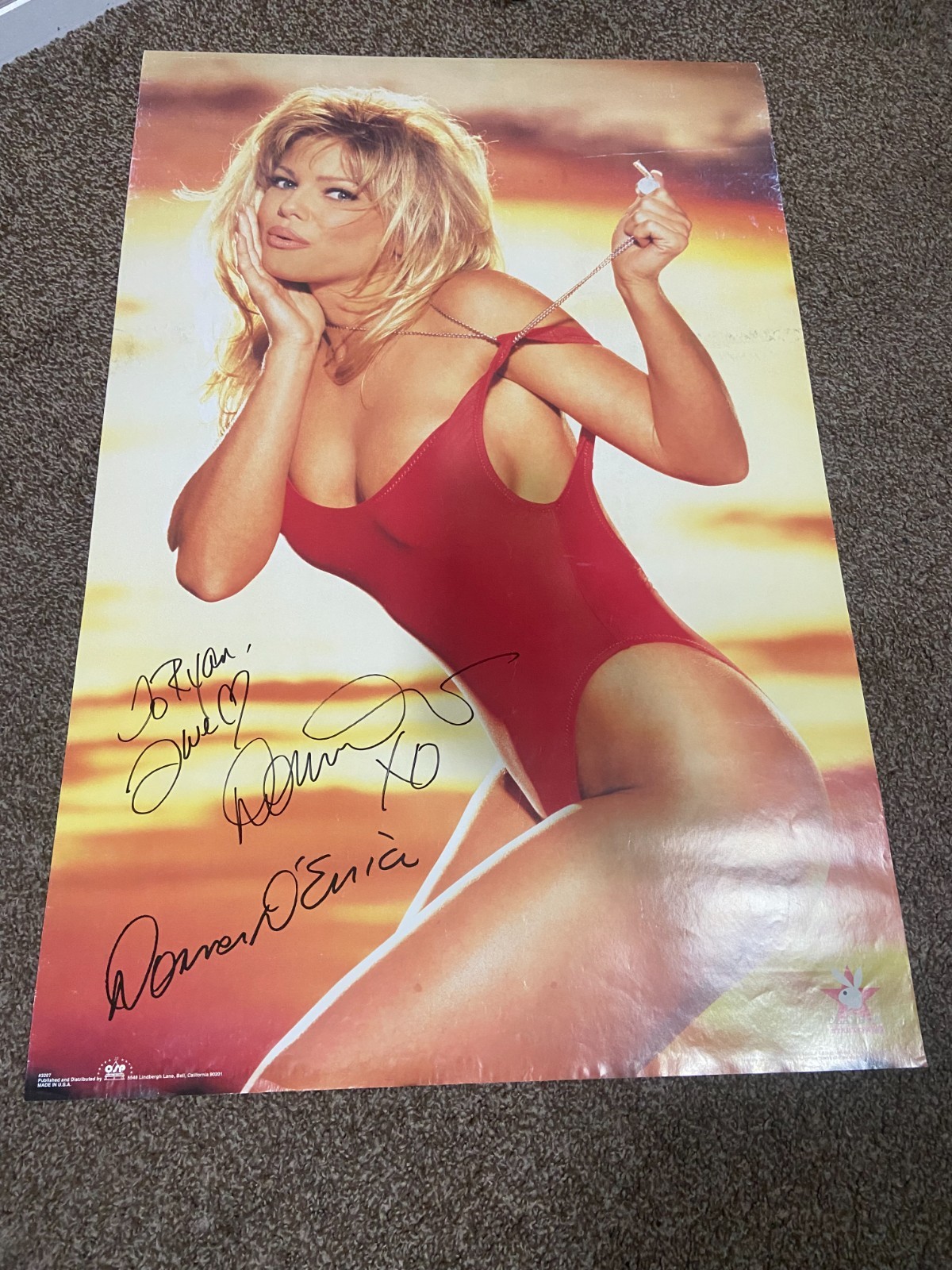 BAYWATCH DONNA D'ERRICO PLAYBOY SIGNED POSTER 23X35 BAYWATCH DONNA D'ERRICO PLAYBOY SIGNED POSTER 23X35