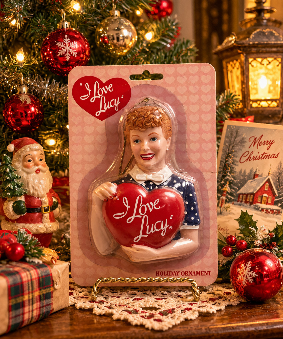 Kurt Adler I Love Lucy Lucille Ball Heart Christmas Ornament New Package Kurt Adler I Love Lucy Lucille Ball Heart Christmas Ornament New Package
