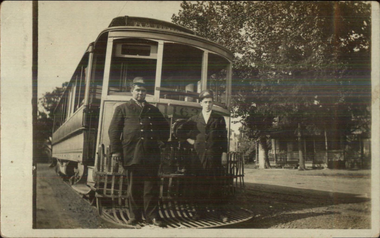 Trolley & Conductors Partial View of Letters RAHWAY I Think - NJ RPPC c1910 Trolley & Conductors Partial View of Letters RAHWAY I Think - NJ RPPC c1910