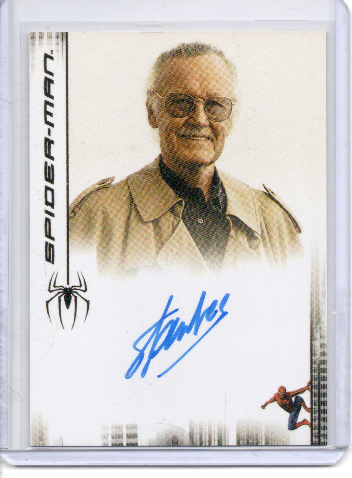 2007 Rittenhouse Archives Spiderman 3 Movie Stan Lee autograph card - On Card 2007 Rittenhouse Archives Spiderman 3 Movie Stan Lee autograph card - On Card