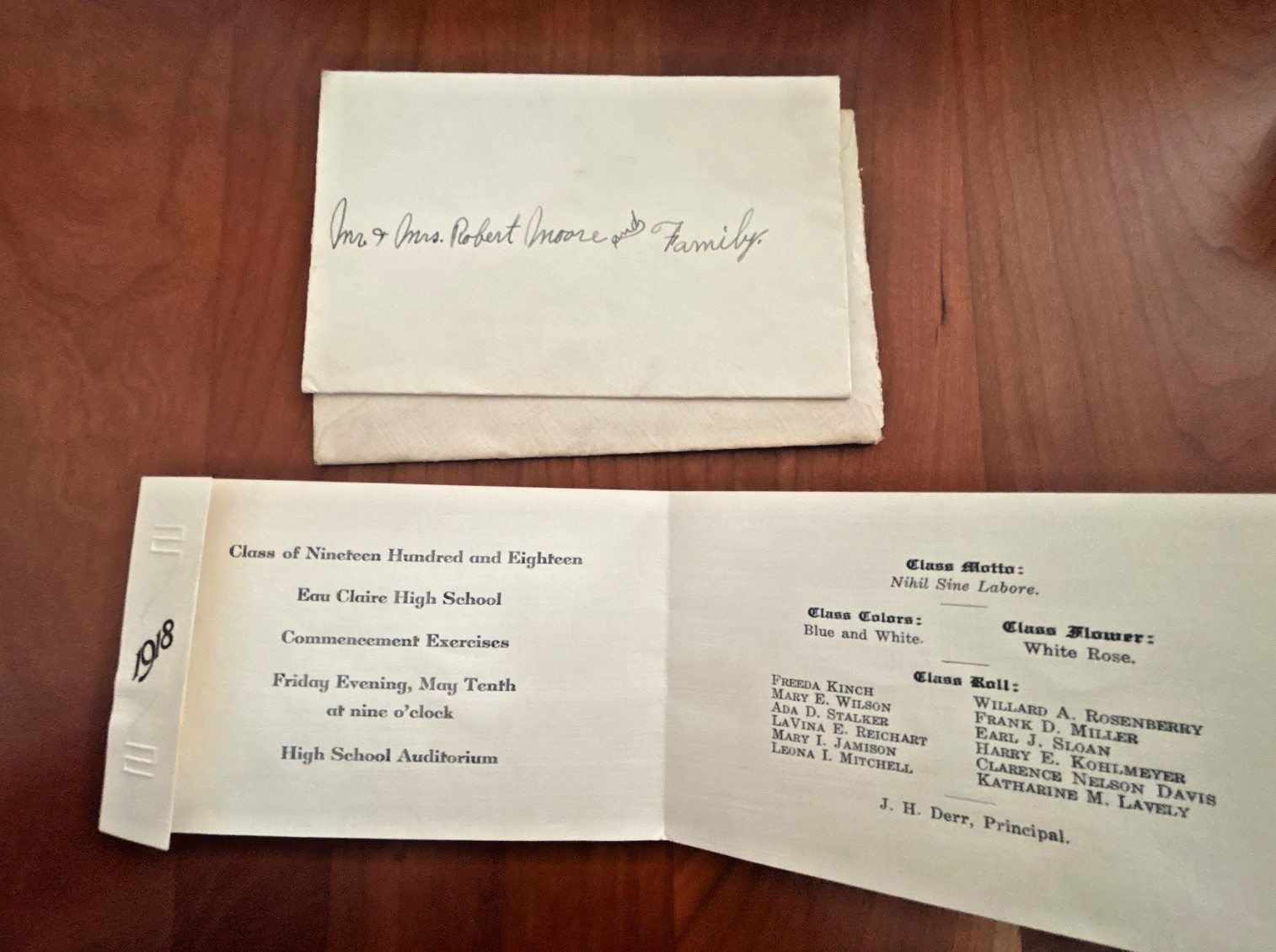 FREE SHIP 1918 Eau Claire HS Wisconsin Senior Commencement Announcement FREE SHIP 1918 Eau Claire HS Wisconsin Senior Commencement Announcement