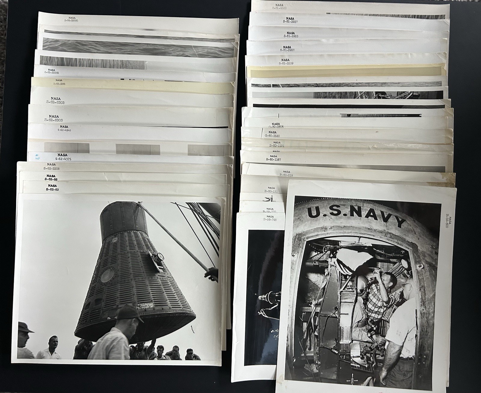 1959-1963 NASA MSC Project Mercury Spacecraft Capsule Historical Press Photo lot