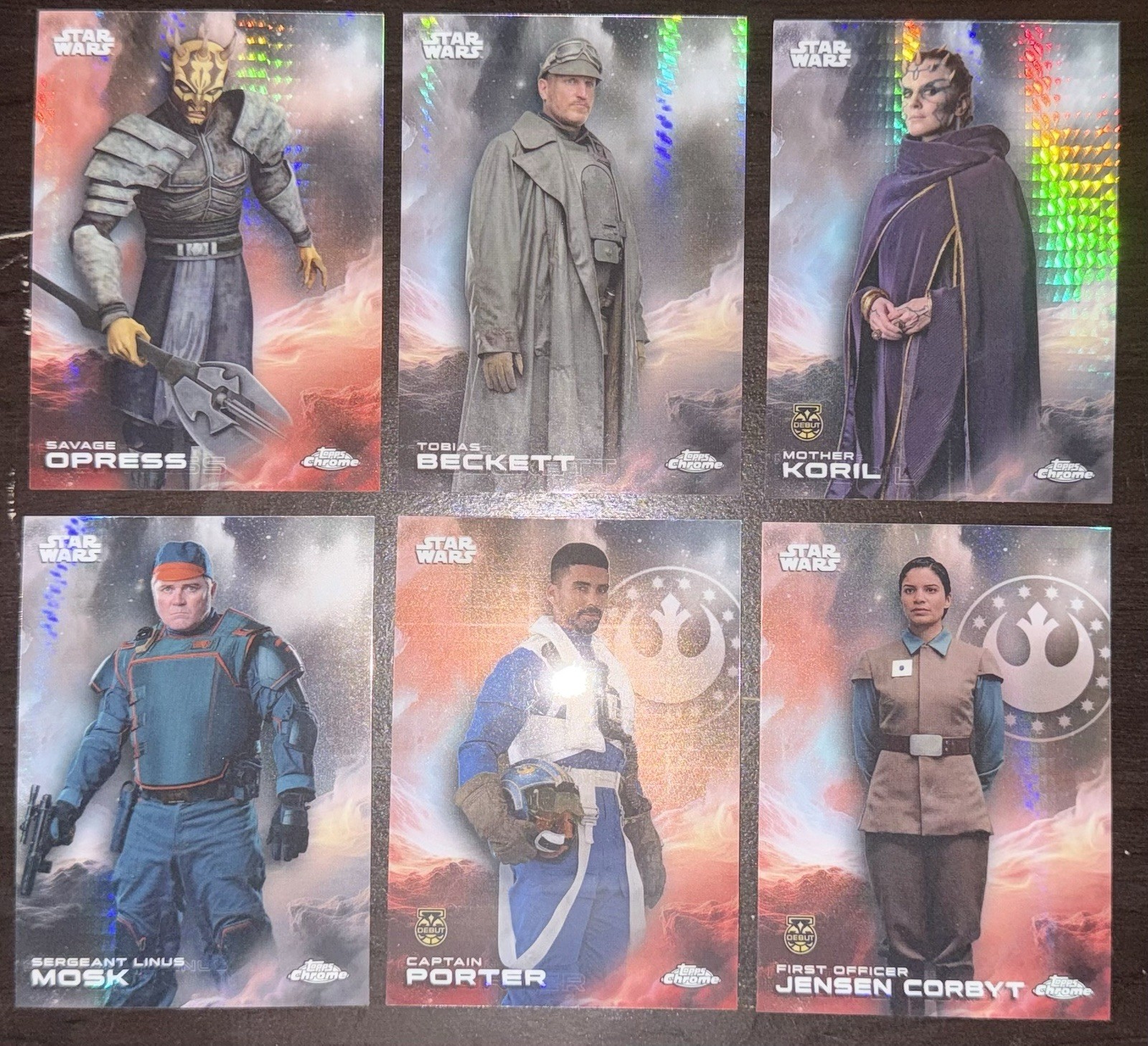2025 Topps Star Wars Prisms 6-Card Lot Savage Opress Beckett Koril Mosk Porter 2025 Topps Star Wars Prisms 6-Card Lot Savage Opress Beckett Koril Mosk Porter