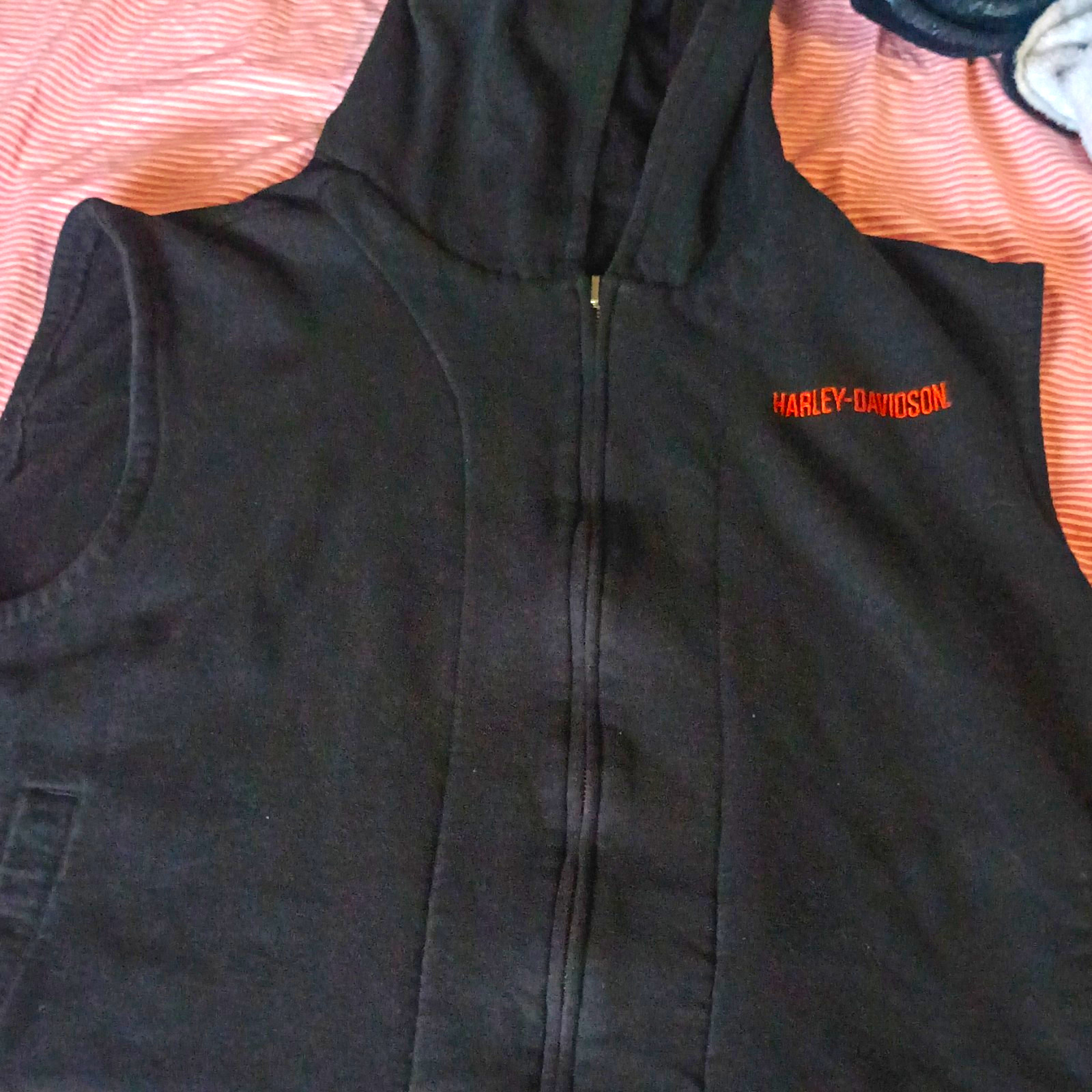 4 xl Harley-Davidson Black Zip-Up vest 