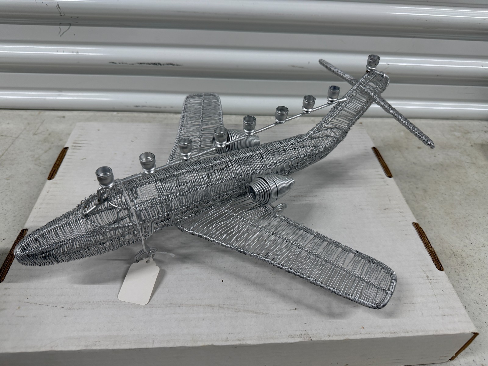 Hanukkah Menorah 9 branch Judaica Art Piece - Corporate Jet - Unique Hanukkah Menorah 9 branch Judaica Art Piece - Corporate Jet - Unique