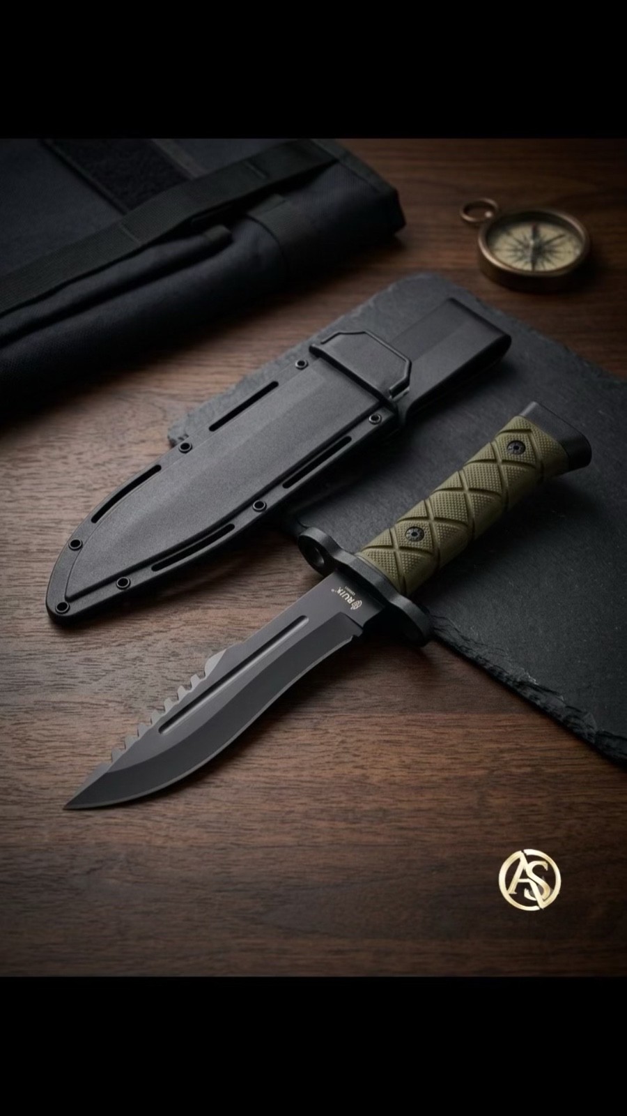Defender Xtreme 12 Inch Fixed Blade Hunting Knife - Blade by As Maker Defender Xtreme 12 Inch Fixed Blade Hunting Knife - Blade by As Maker