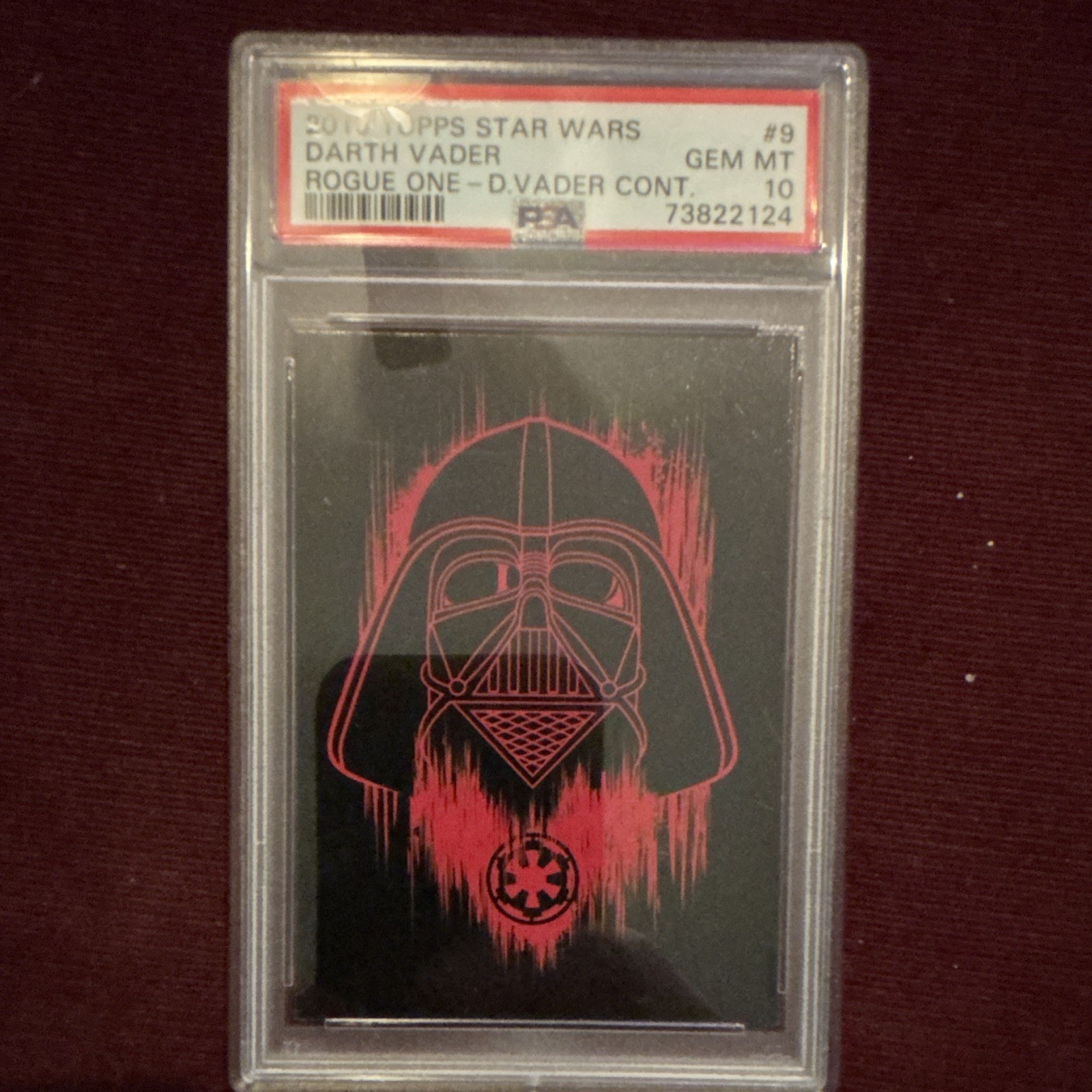 Topps 2016 Star Wars Rogue One Darth Vader Continuity Card #9 PSA 10 Topps 2016 Star Wars Rogue One Darth Vader Continuity Card #9 PSA 10