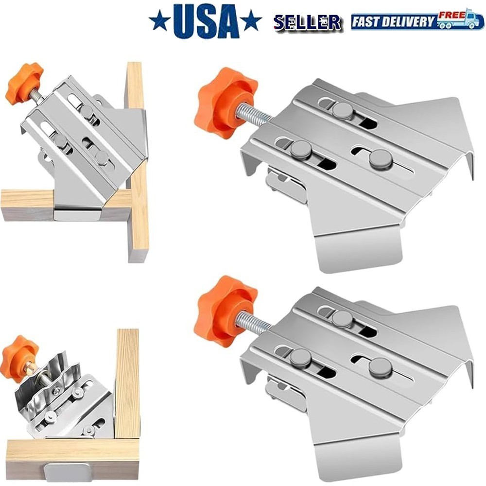 2PCS Right Angle Clamp Multi 90° Woodworking T-shaped Corner Clamp Open Style 2PCS Right Angle Clamp Multi 90° Woodworking T-shaped Corner Clamp Open Style