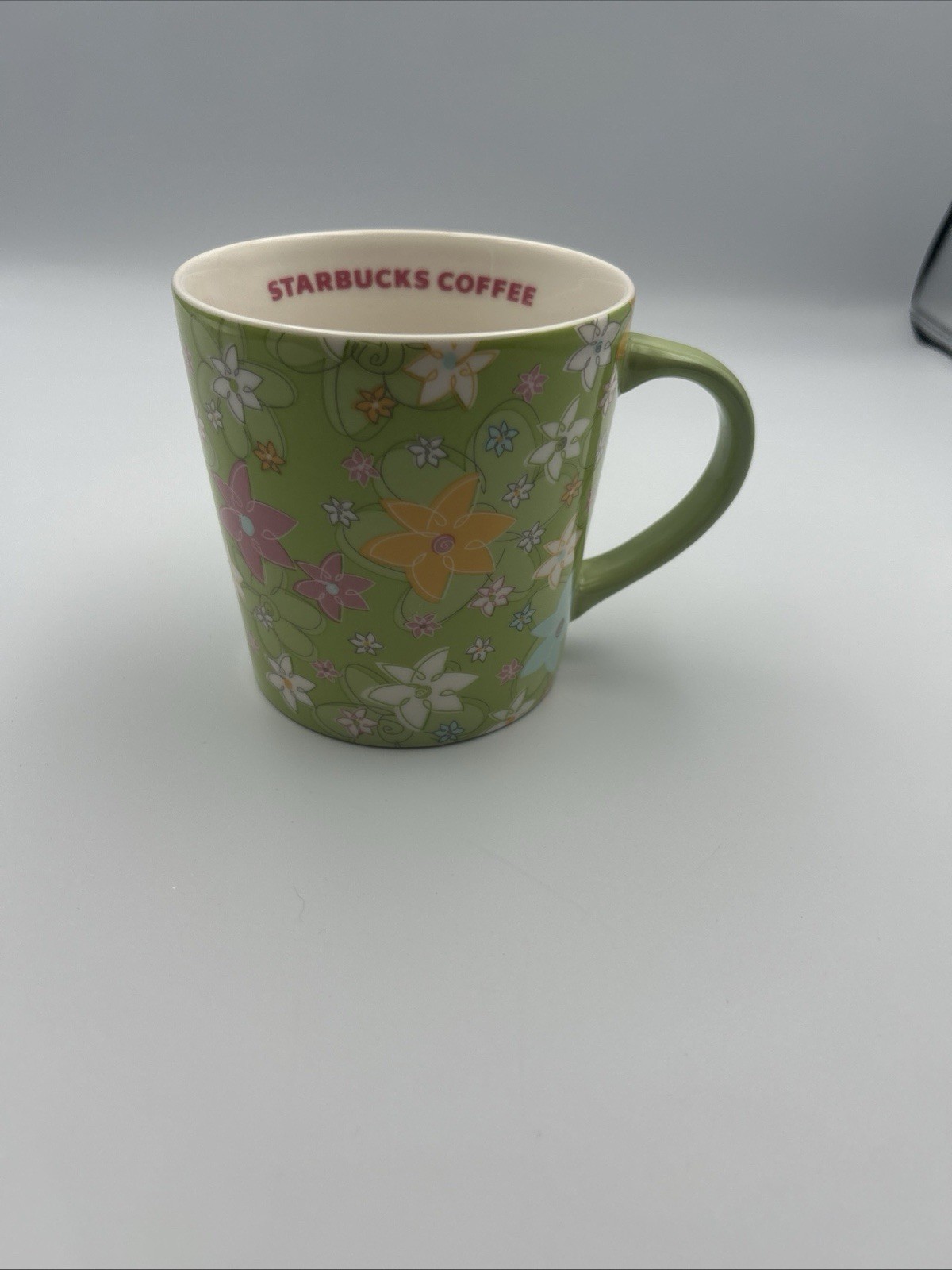 Starbucks 2005 Limited Edition Vintage Green Floral Coffee Mug Starbucks 2005 Limited Edition Vintage Green Floral Coffee Mug