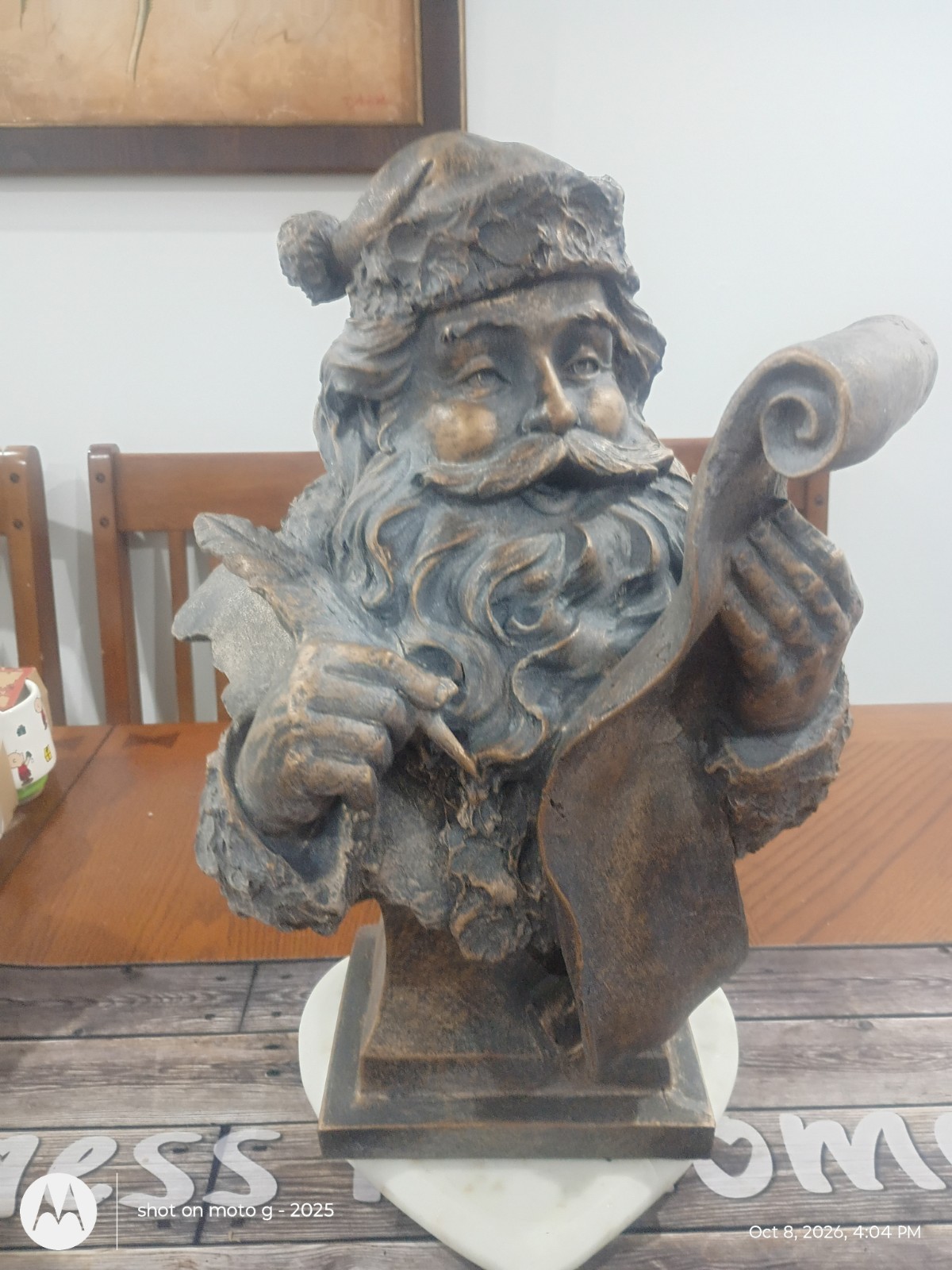 Antique Bronze 16” Santa Bust Mark Robert’s Style Antique Bronze 16” Santa Bust Mark Robert’s Style