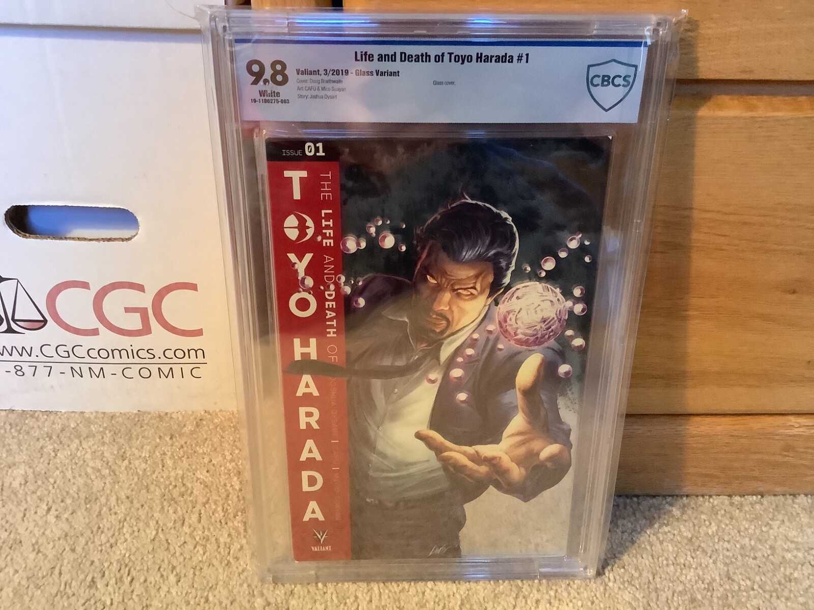 Life and Death of Toyo Harada #1 Braithwaite Glass Variant Valiant CBCS 9.8 RARE Life and Death of Toyo Harada #1 Braithwaite Glass Variant Valiant CBCS 9.8 RARE
