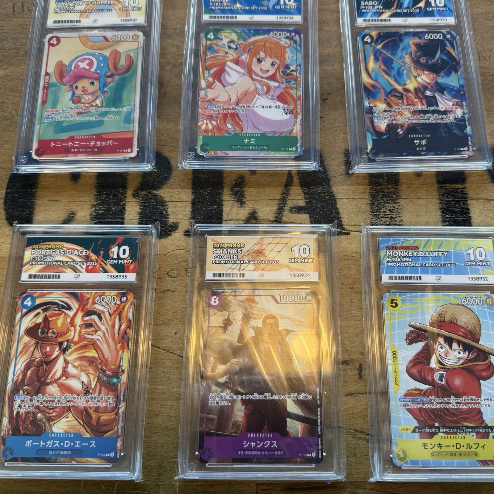 One Piece CCG TCG Japanese Macdonalds Promo Set Ace Graded Gem Mint 10