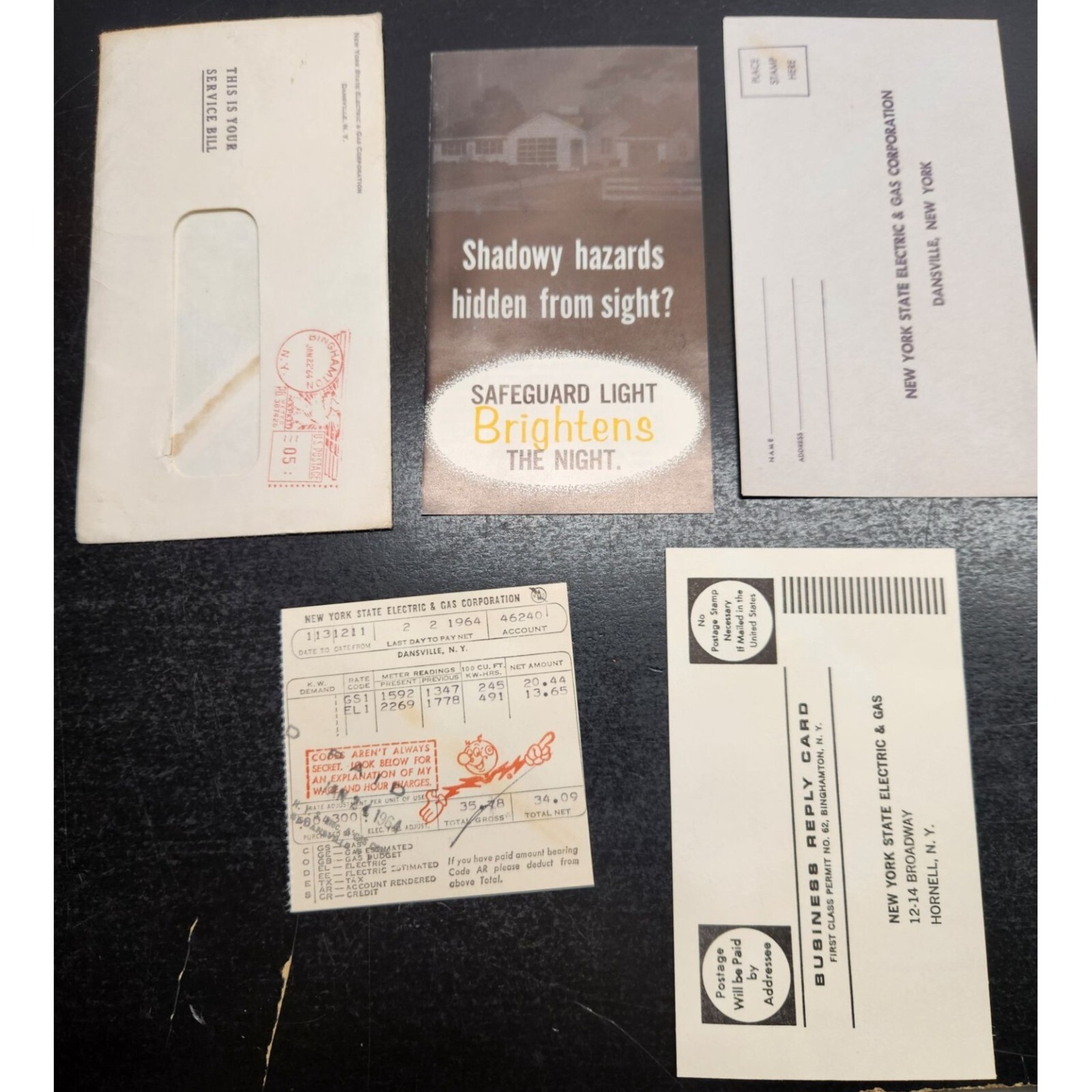 Vintage New York State Electric & Gas Co. Safeguard Light Promo Set Vintage New York State Electric & Gas Co. Safeguard Light Promo Set