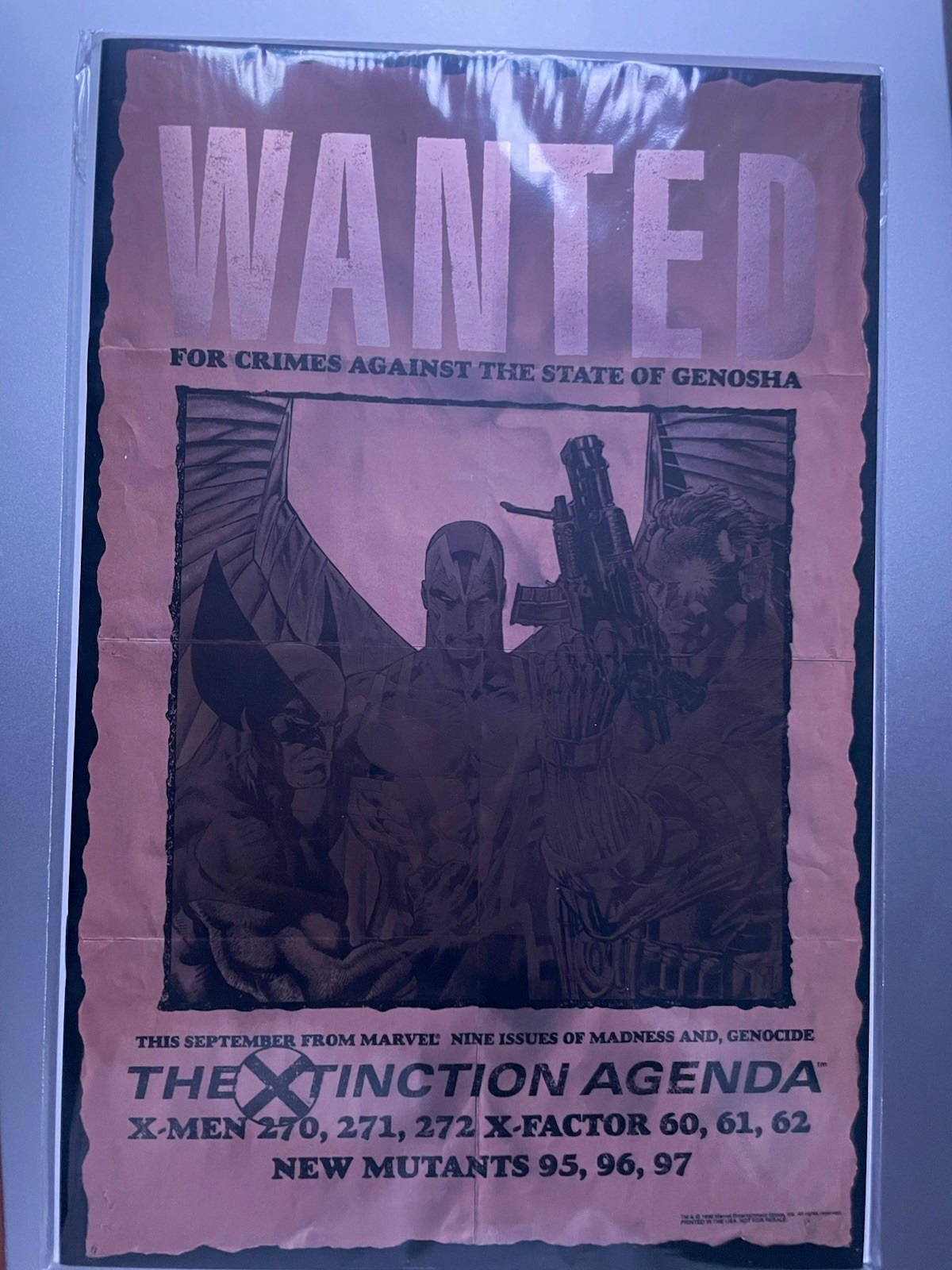 Marvel X-Men Wolverine X-Tinction Agenda Wanted Genosha Paper Poster Unframed Marvel X-Men Wolverine X-Tinction Agenda Wanted Genosha Paper Poster Unframed