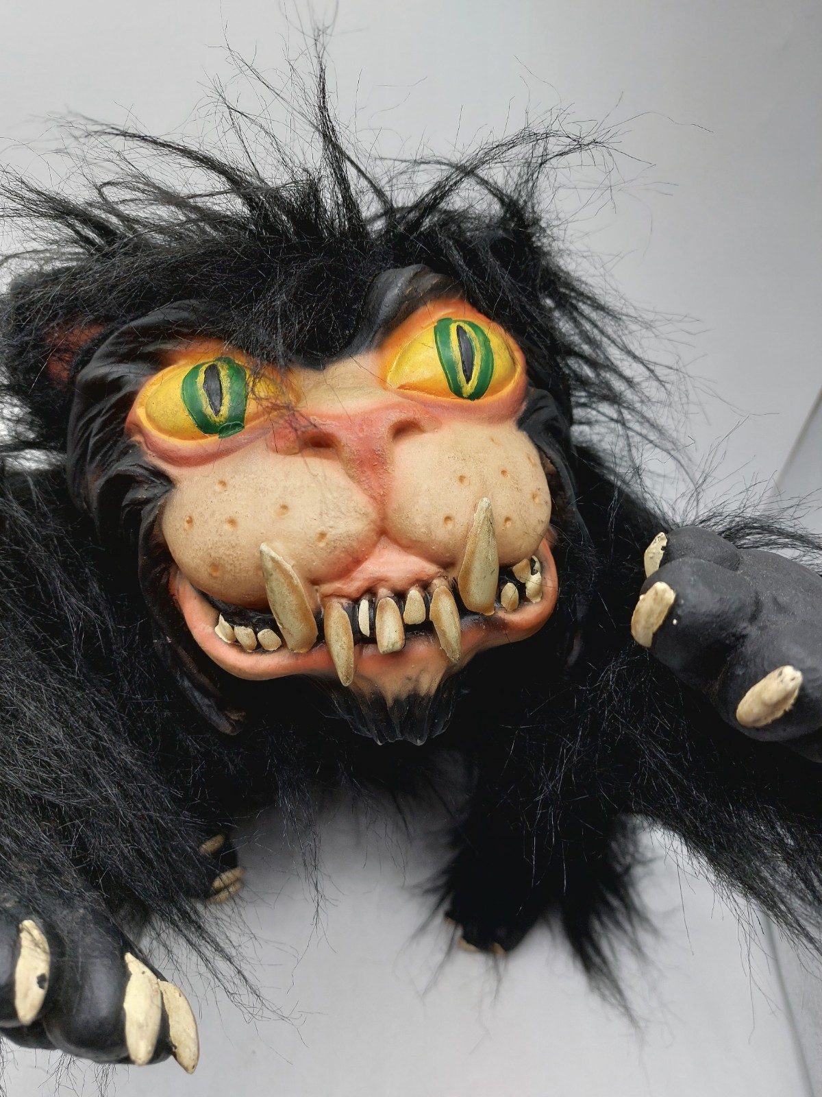 Paper Magic Group 2001 Scary Black Cat Halloween Plush Prop Decor Stuffed 19\