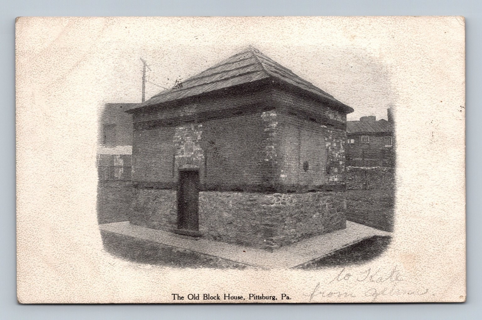 Old Block House Pittsburgh PA Souvenir Postcard Pittsburg Press 1900-1920