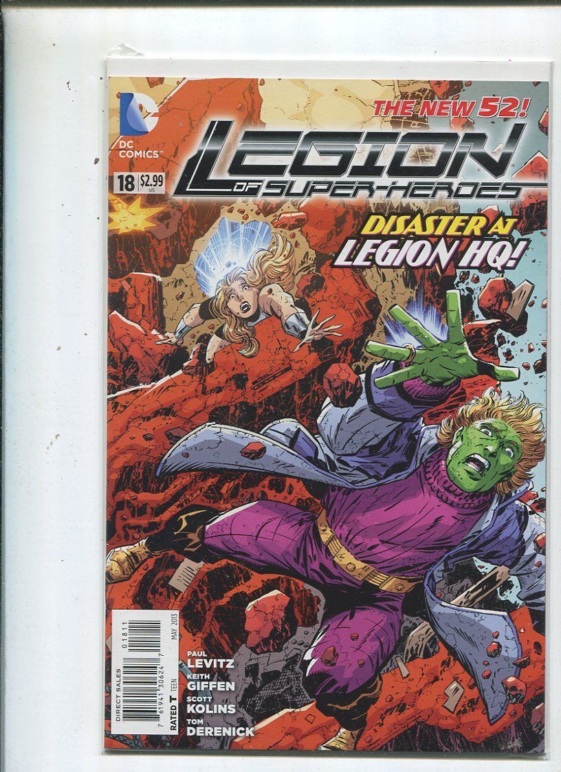 Legion Of Super-Heros #18 The New 52  Diaster At Legion HQ New/ Near Mint MD2