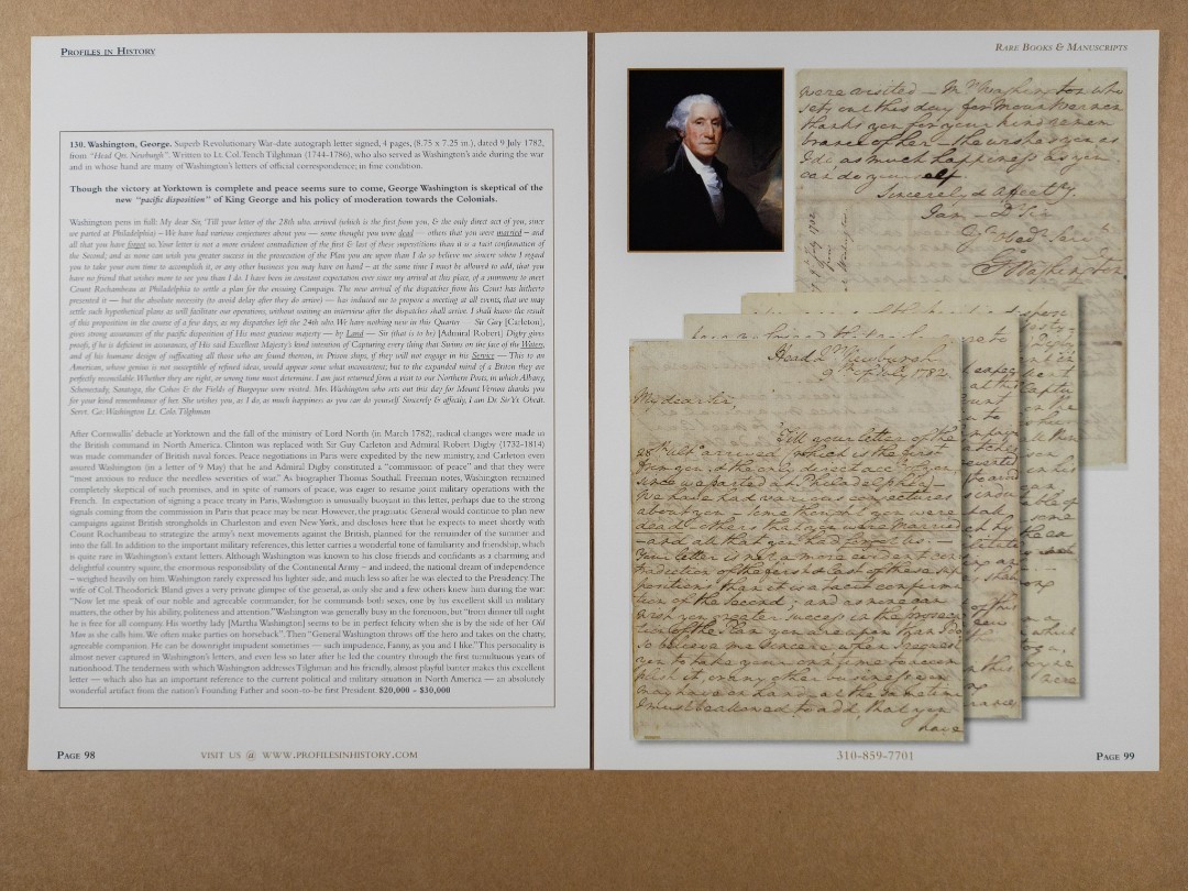 George Washington Revolutionary War-date Letters 2013 auction catalog pages