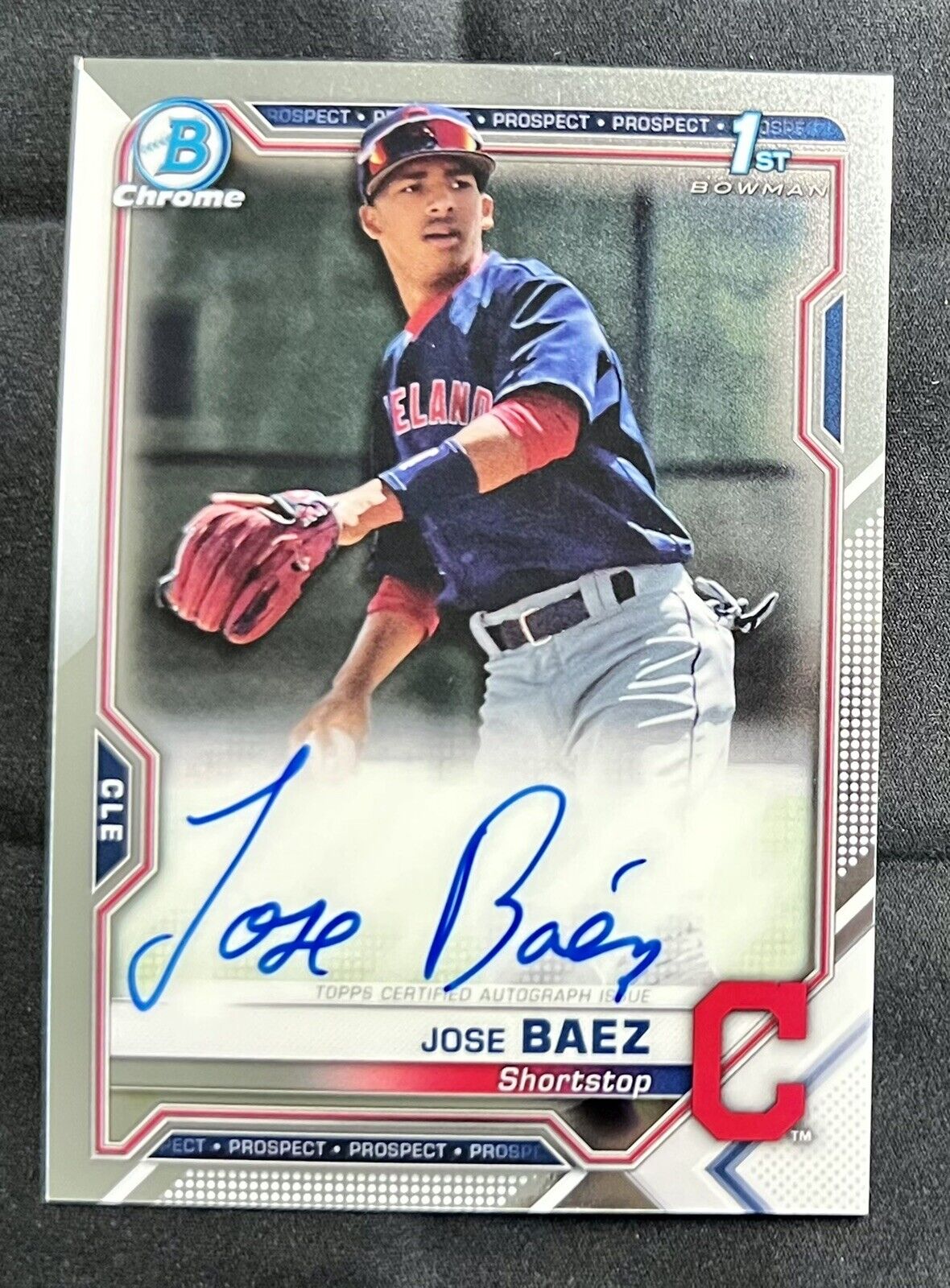 2021 Bowman Chrome Jose Baez 1st Bowman On Card Autograph Cleveland Indians