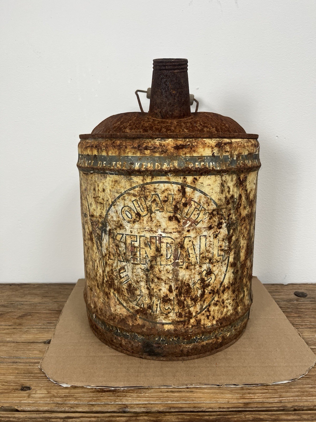 Vintage 5 Gallon Kendall Oil Can