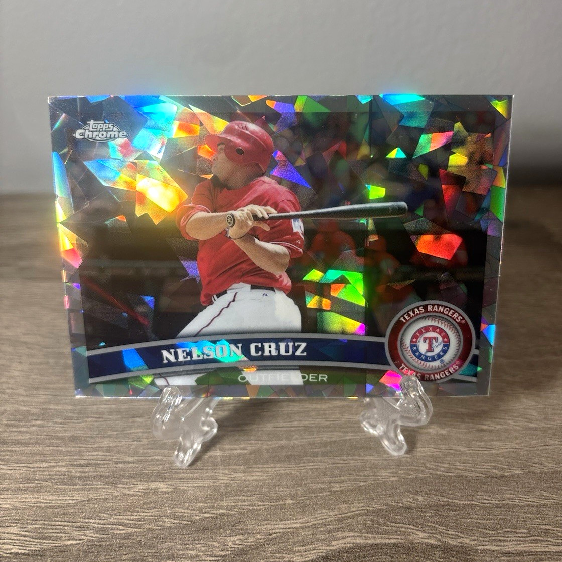 Topps 2011 Chrome Nelson Cruz Texas Rangers #74 Atomic Refractor /225 Topps 2011 Chrome Nelson Cruz Texas Rangers #74 Atomic Refractor /225