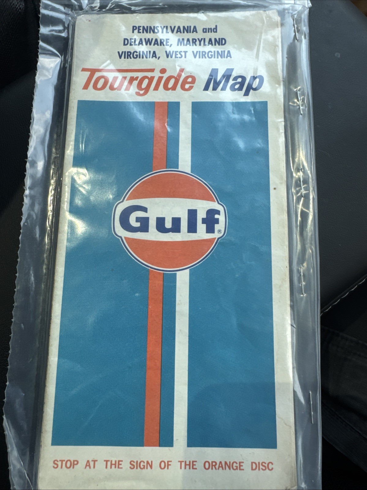 Vintage 1970s Gulf Tourgide Road Map Gas Oil Fold-Out Blue USA PA Delaware WV Vintage 1970s Gulf Tourgide Road Map Gas Oil Fold-Out Blue USA PA Delaware WV