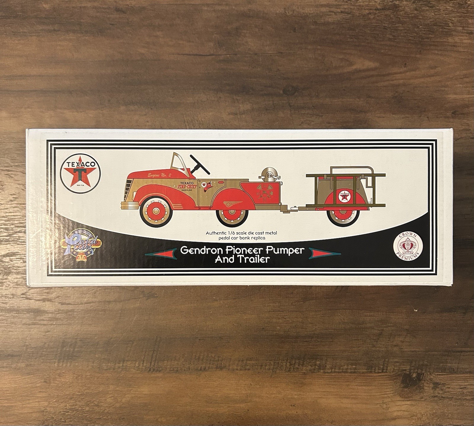 Vintage Texaco Authentic 1/6 Scale Gendron Pioneer Pumper And Trailer Bank New Vintage Texaco Authentic 1/6 Scale Gendron Pioneer Pumper And Trailer Bank New