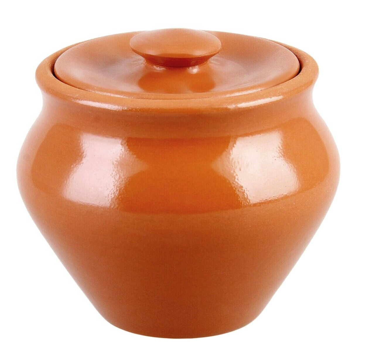 Brown Baking Stewing Stoneware Ramekin Clay Cooking Pot TERRACOTTA 0.5L Bean Pot