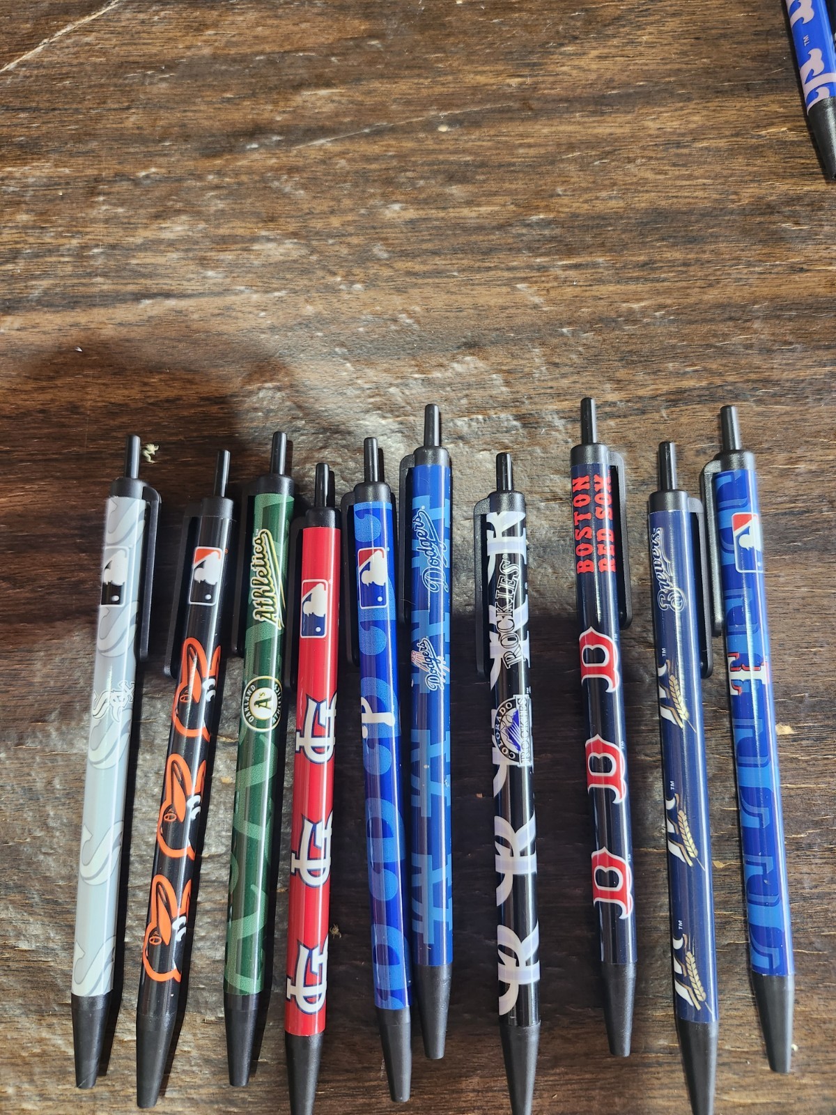 MLB Team Logo Pens, Assorted Mixed Designs, Lot of 10 MLB Team Logo Pens, Assorted Mixed Designs, Lot of 10