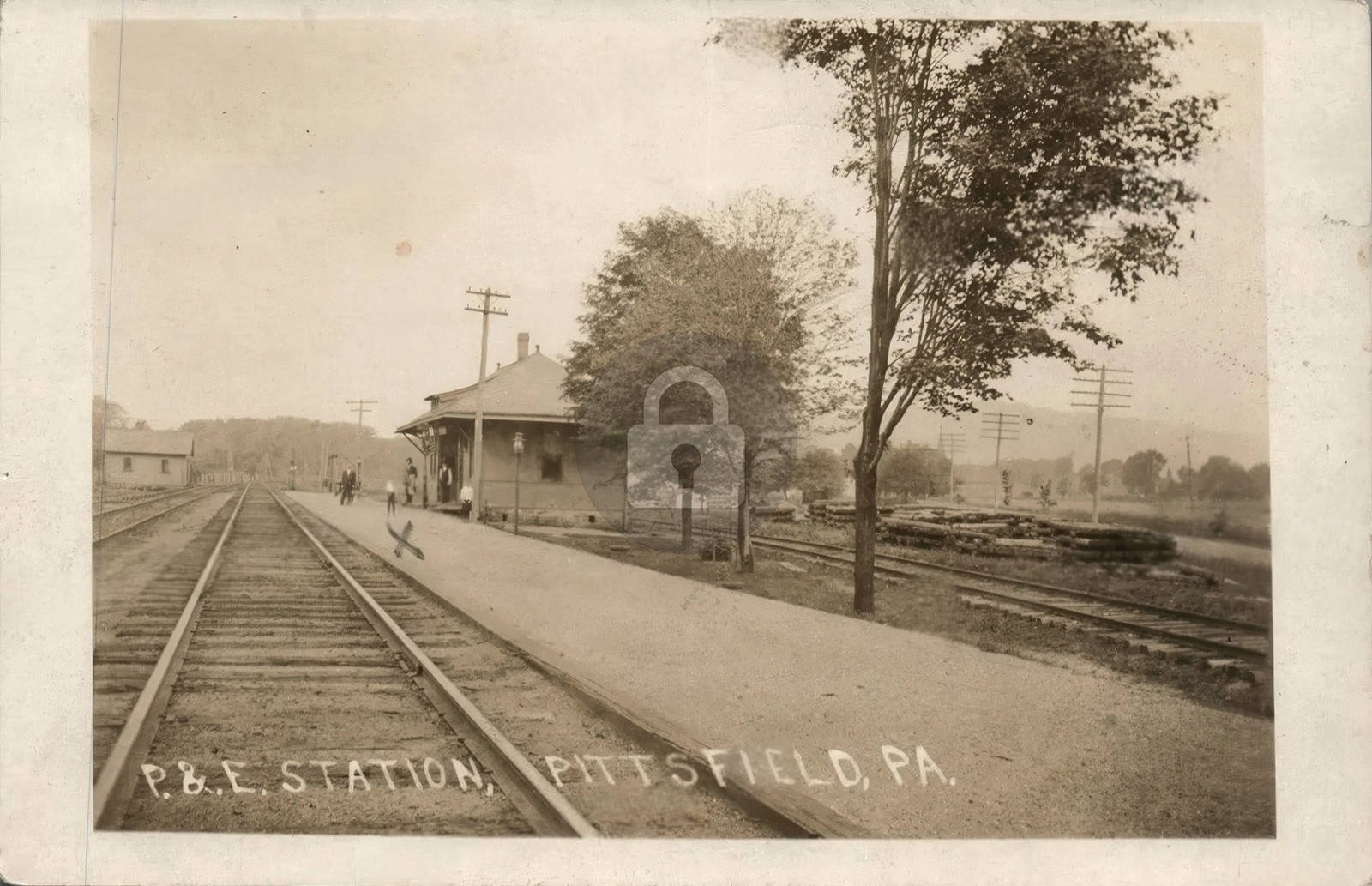 P&E Railroad Train Station PITTSFIELD PA Warren Co. #3 RPPC Photo Postcard COPY P&E Railroad Train Station PITTSFIELD PA Warren Co. #3 RPPC Photo Postcard COPY