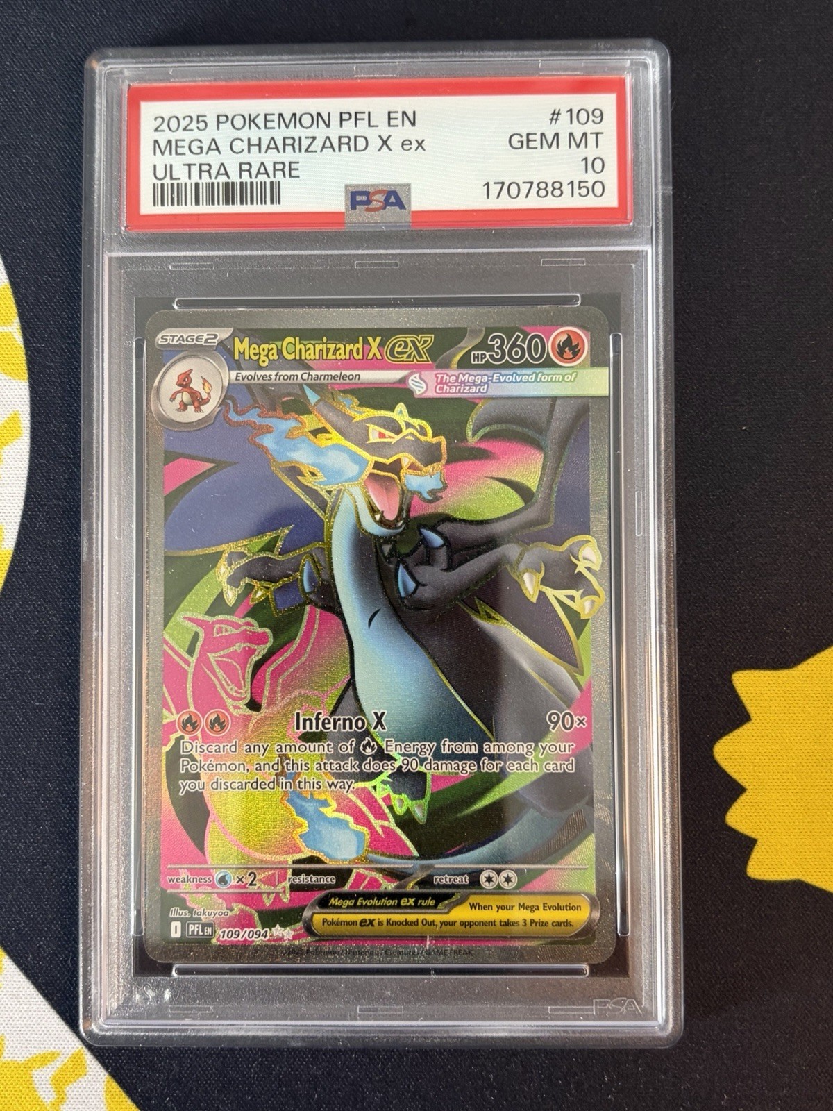 Mega Charizard X EX PSA 10 Holo Ultra Rare 109/094 Pokemon Phantasmal Flames Mega Charizard X EX PSA 10 Holo Ultra Rare 109/094 Pokemon Phantasmal Flames